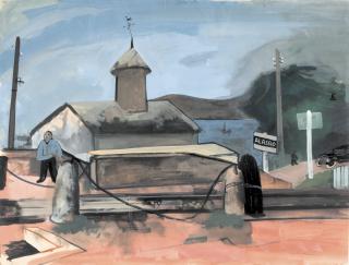 Felix Nussbaum - Bahnstation in Alassio.