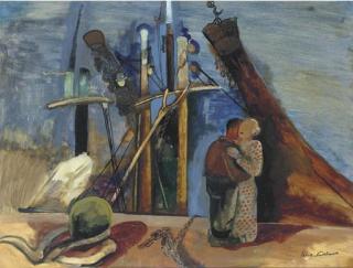 Felix Nussbaum - Goodbye to the fisherman