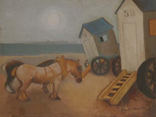 Felix Nussbaum - Horses By The Seashore