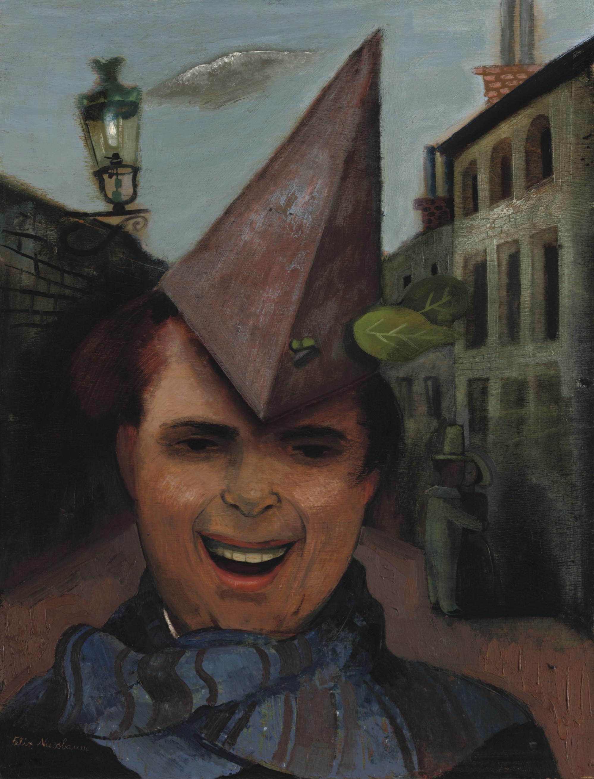 Felix Nussbaum - Selbstbildnis Mit Papierhut Und Blauem Schal