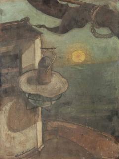 Felix Nussbaum - Sunset Seen From The Deck Of A Ship