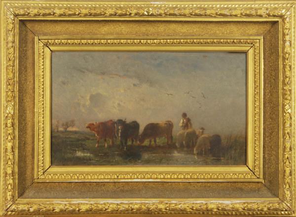 Félix Saturnin Brissot De Warville - Shepherd watering his flock