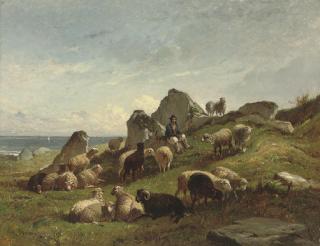 Félix Saturnin Brissot De Warville - Shepherds grazing their flock