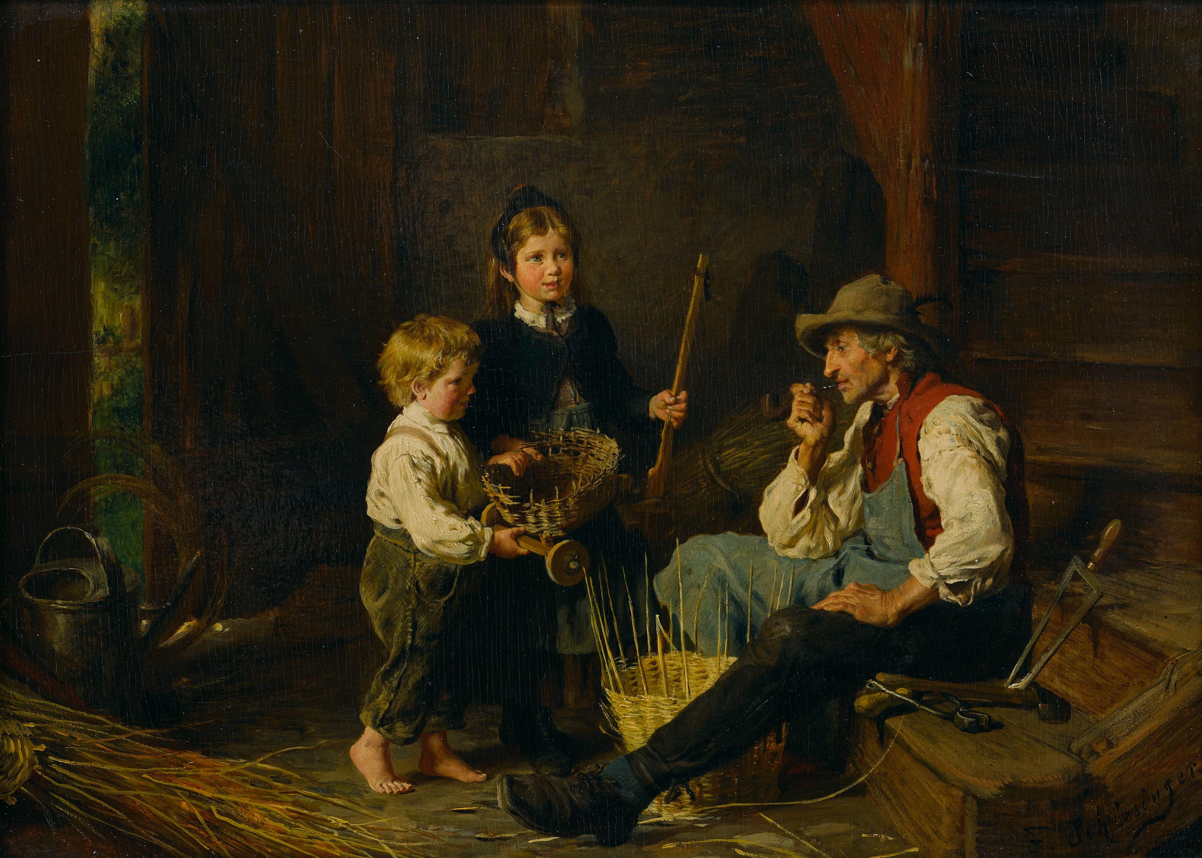 Felix Schlesinger - The basket weaver\'s apprentices