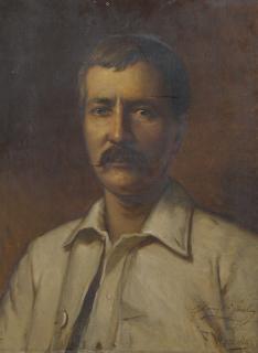 Felix Stone Moscheles - Henry Morton Stanley, bust length, in tropical dress
