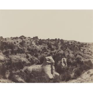 Félix Teynard - \'Karnak (Thèbes): Sphinx À Tête Humaine Et À Tête De Bélier\'