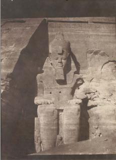 Felix Teynard - Large Speos - Colossal Statue Seen From The Front, Abu Simbel, 1851-52