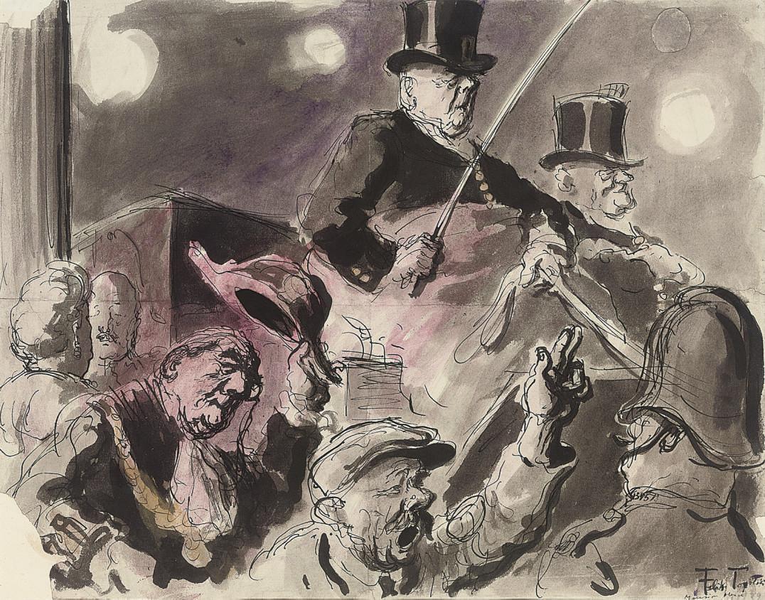 Felix Topolski - The Lord Mayor\'s banquet at the Mansion House