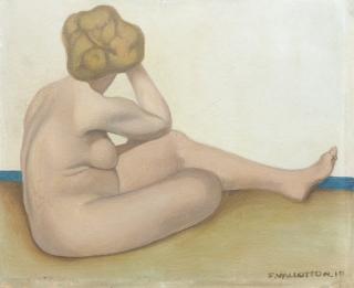Félix Vallotton - Baigneuse Assise Sur Le Sable, 1918
