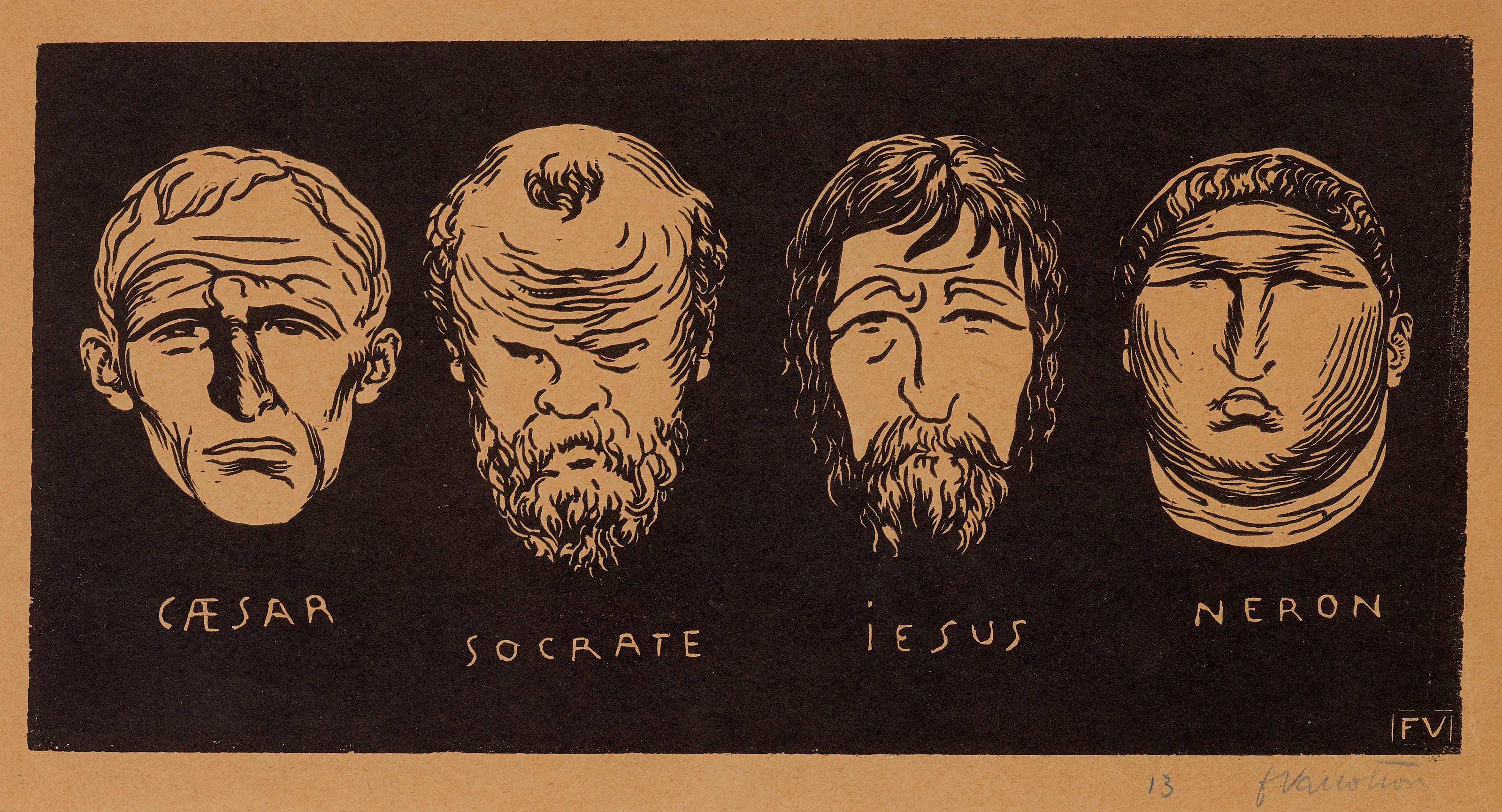 Félix Vallotton - Caesar, Socrates, Jesus, Nero