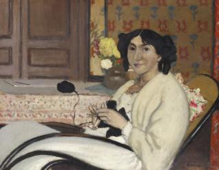 Félix Vallotton - Gabrielle Vallotton assise dans un rocking chair