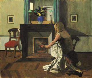 Félix Vallotton - Intérieur avec femme en chemise, 1899