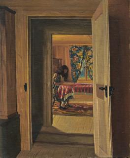 Félix Vallotton - Intérieur, Jeune Fille Écrivant, 1905