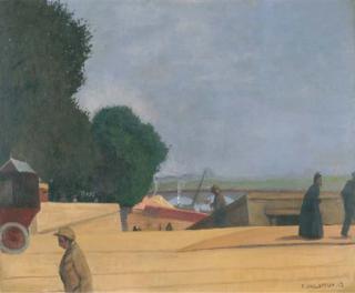 Félix Vallotton - L\'entrée du pont de l\'Alma, 1913