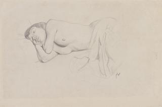 Felix Vallotton - Nu couché, étude pour \