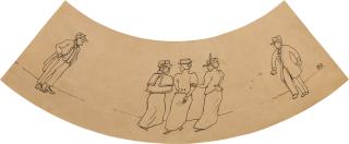 Félix Vallotton - Personnages en promenade, abat-jour