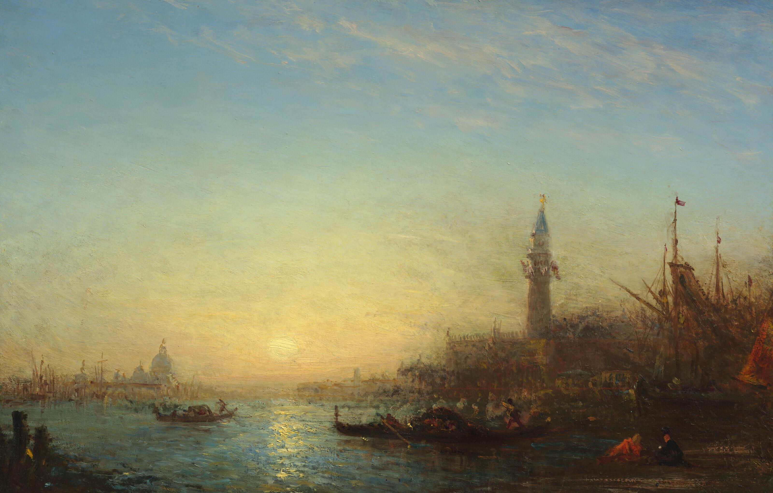 Félix Ziem - Coucher de soleil, quai des Esclavons