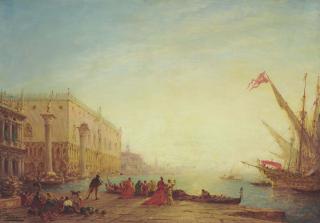 Félix Ziem - Embarquement Devant La Bibliothèque Marciana