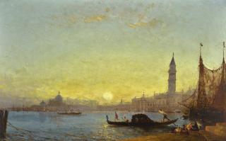 Félix Ziem - French coucher De Soleil À Venise