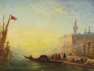 Félix Ziem - La Gondole, Quai Des Esclavons