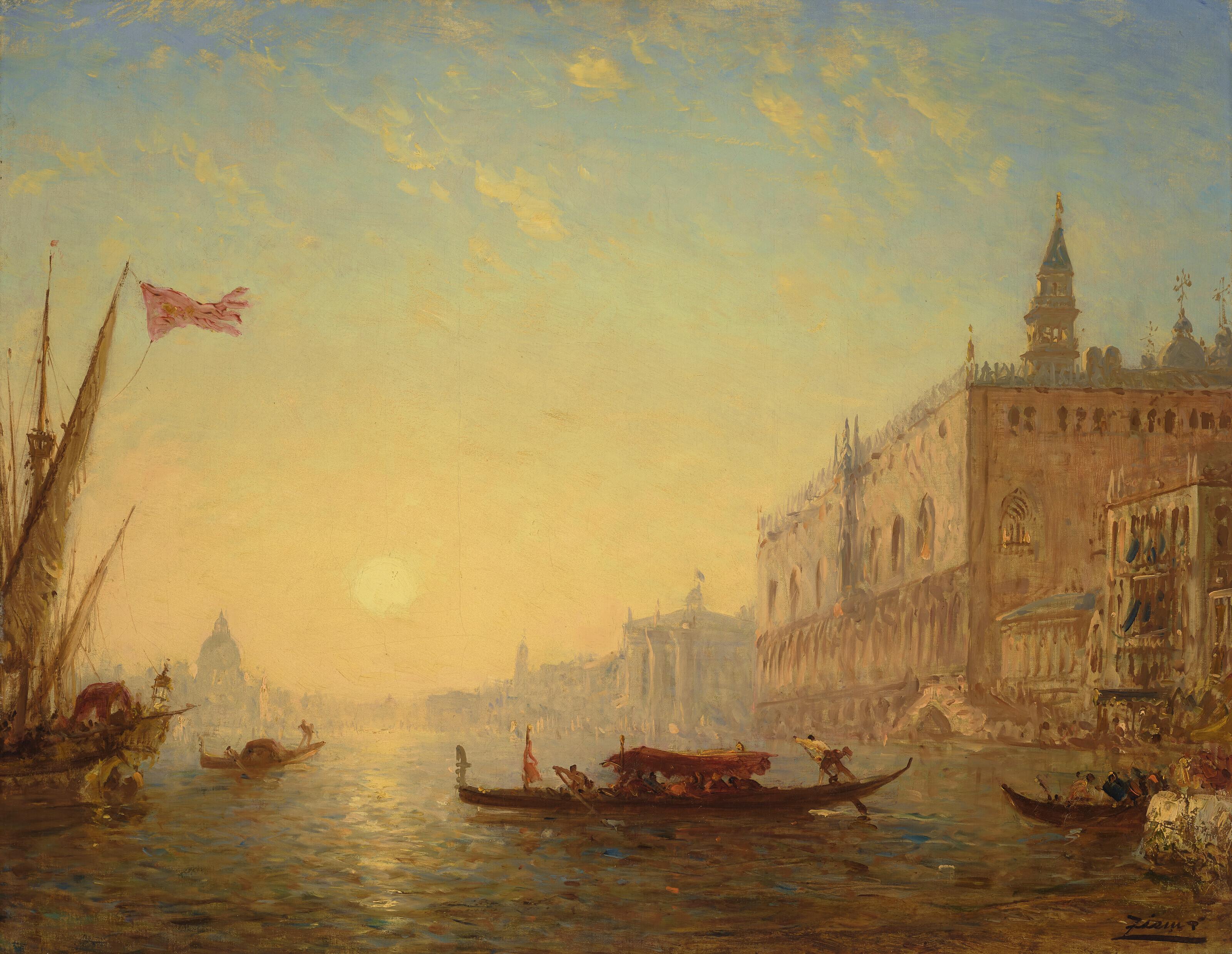 Félix Ziem - Le bassin, vu du quai des Esclavons