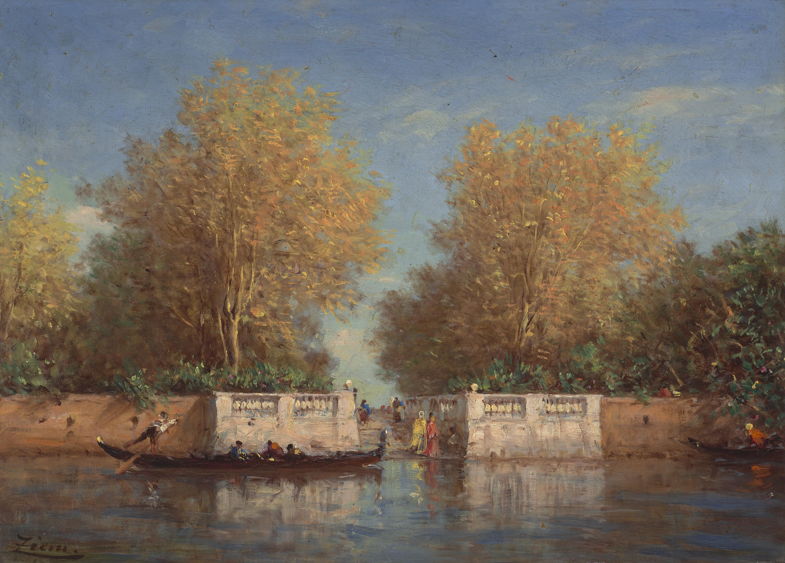 Félix Ziem - Les jardins français