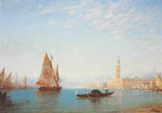 Felix Ziem - Topi et gondole dans le bassin