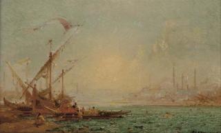 Félix Ziem - Trading vessels on the Bosphourus, Istanbul