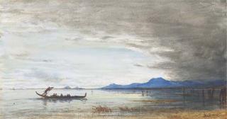 Felix Ziem - Vue de la lagune à Martigues