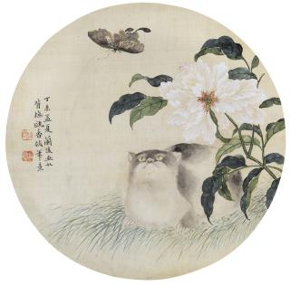 Feng Chaoran - Cat Gazing A Butterfly