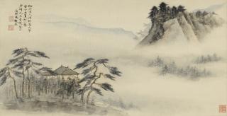 Feng Chaoran - Misty Landscape With Pines