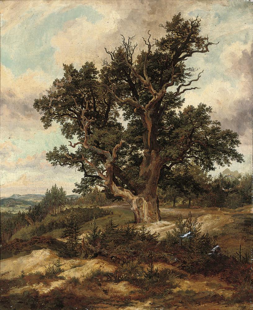 Ferdinand Bellermann - Tree on a mountain pass