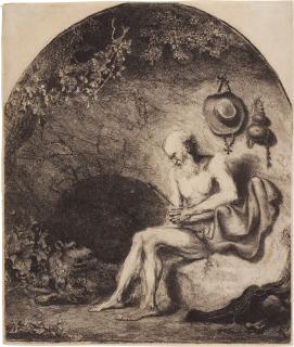 Ferdinand Bol - St. Jerome in the Cave (Bartsch, Hollstein 3)