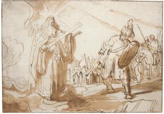 Ferdinand Bol - The Messenger Of God Appears To Joshua (Josh. 5:13-15)