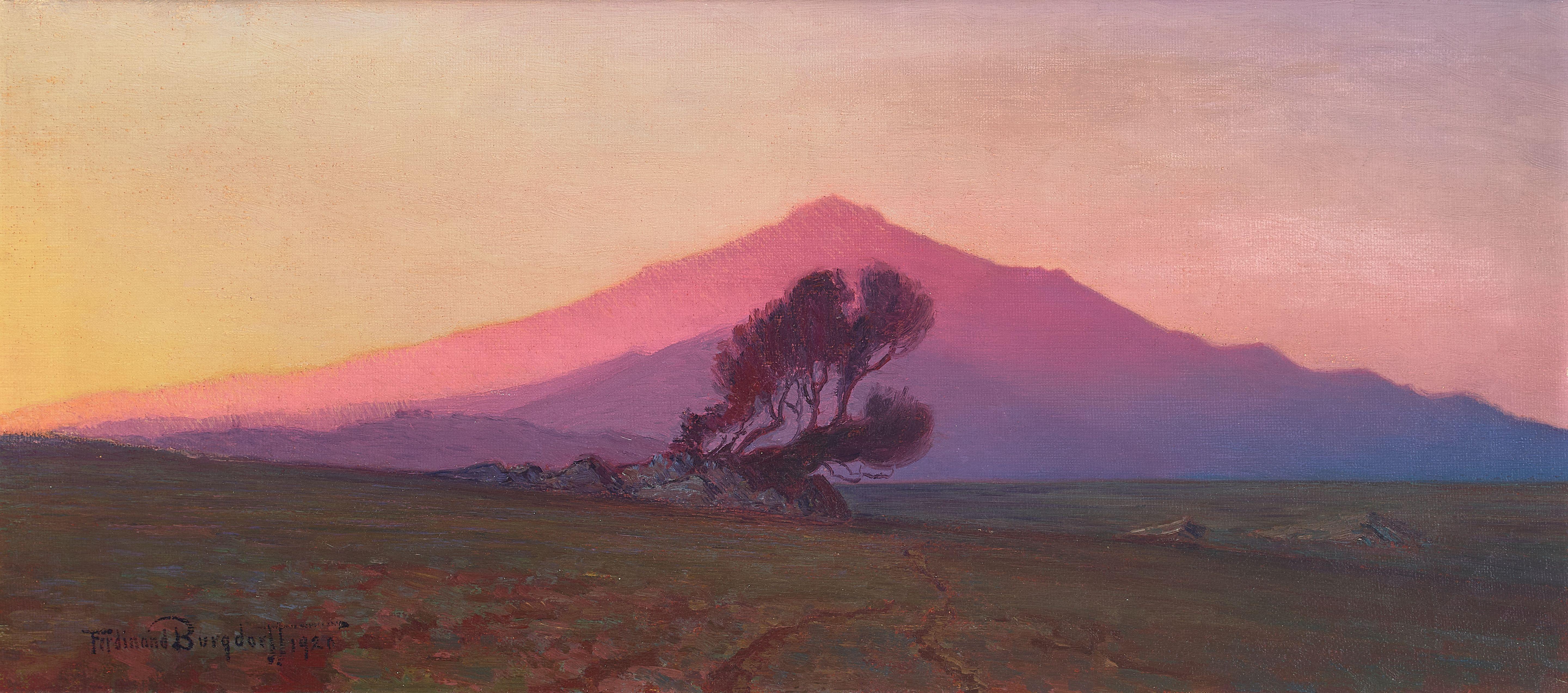 Ferdinand Burgdorff - Mount Tamalpais Marin County, California 16 x 36 in. framed 21 1/2 x 41 1/2 in.