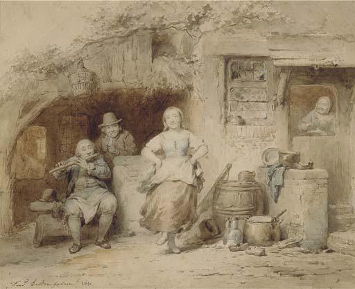 Ferdinand de Braekeleer - A Captive Audience