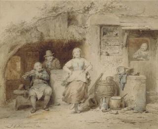 Ferdinand de Braekeleer - A Captive Audience