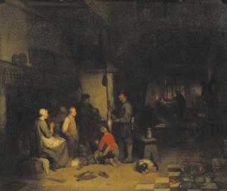 Ferdinand De Braekeleer - A tavern scene