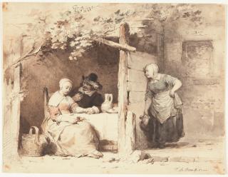 Ferdinand de Braekeleer - Das belauschte Paar