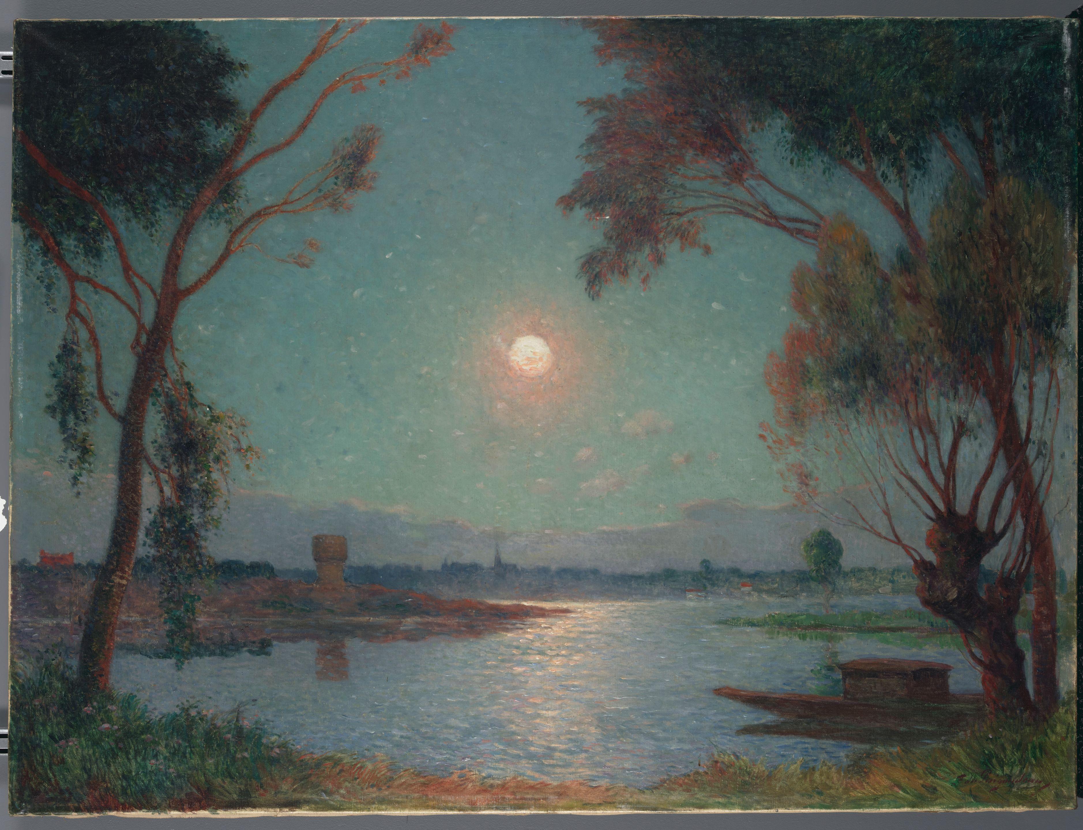 Ferdinand Du Puigaudeau - Bord de Loire au clair de lune