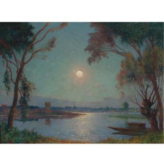 Ferdinand du Puigaudeau - Bord De Loire Au Clair De Lune