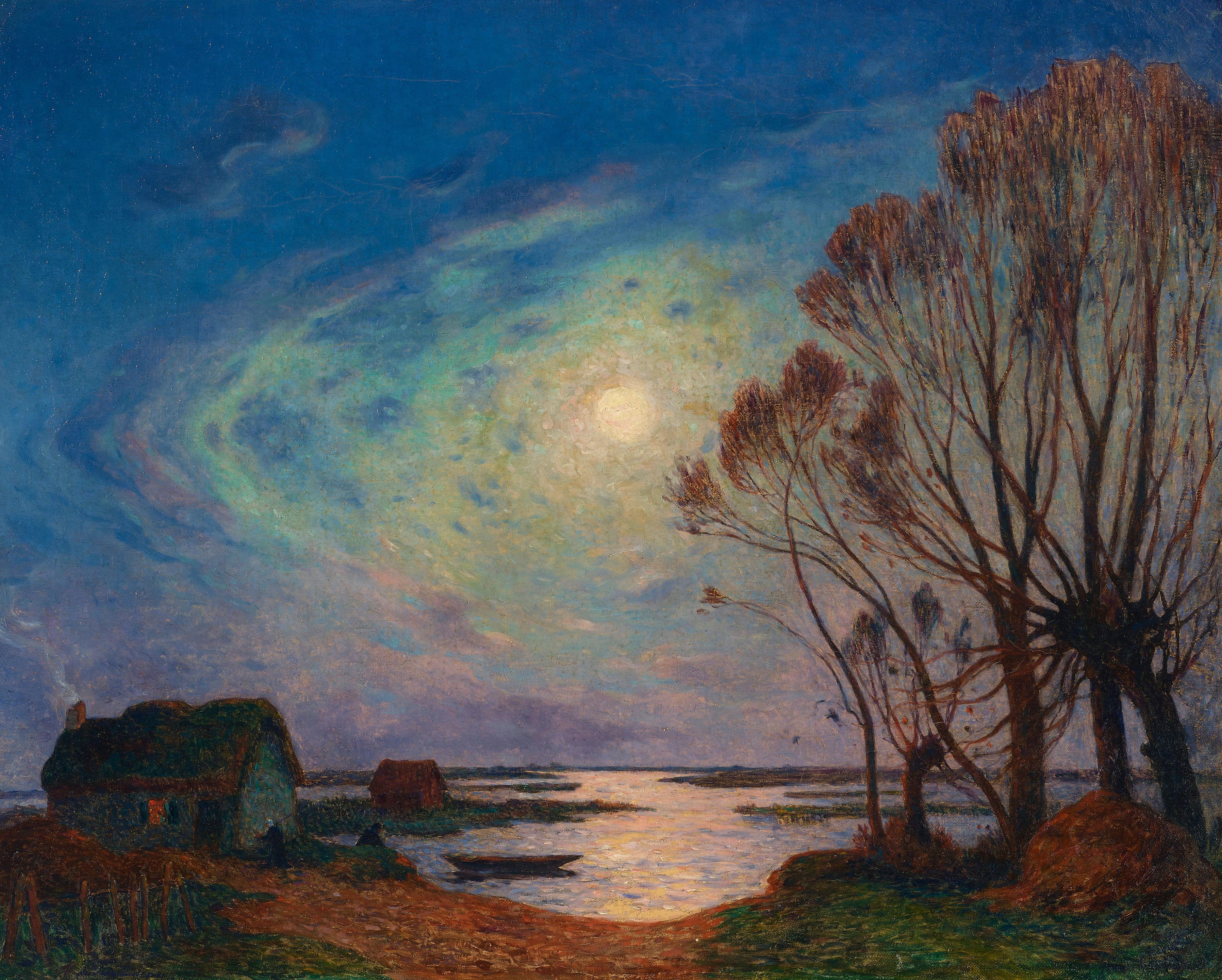 Ferdinand Du Puigaudeau - Brière au clair de lune