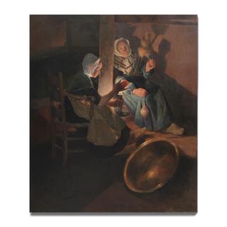 Ferdinand Du Puigaudeau - Fileuses à la bougie ou Une bonne histoire