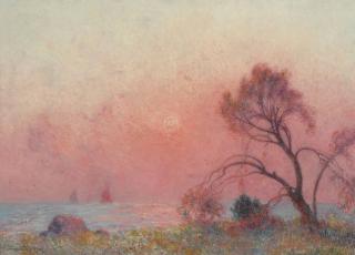 Ferdinand Du Puigaudeau - Soleil couchant sur la mer