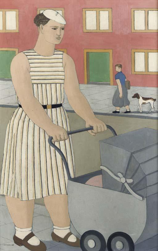 Ferdinand Erfmann - Vrouw met kinderwagen