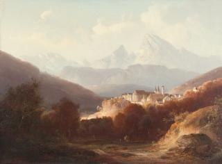 Ferdinand Feldhütter - Berchtesgaden mit dem Watzmann