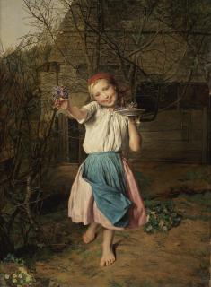 Ferdinand Georg Waldmüller - Austrian das Veilchenmädchen (The Violet Girl)