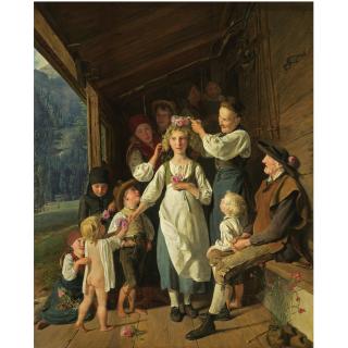 Ferdinand Georg Waldmüller - Austrian Die Kranzeljungfer (The Bridesmaid)