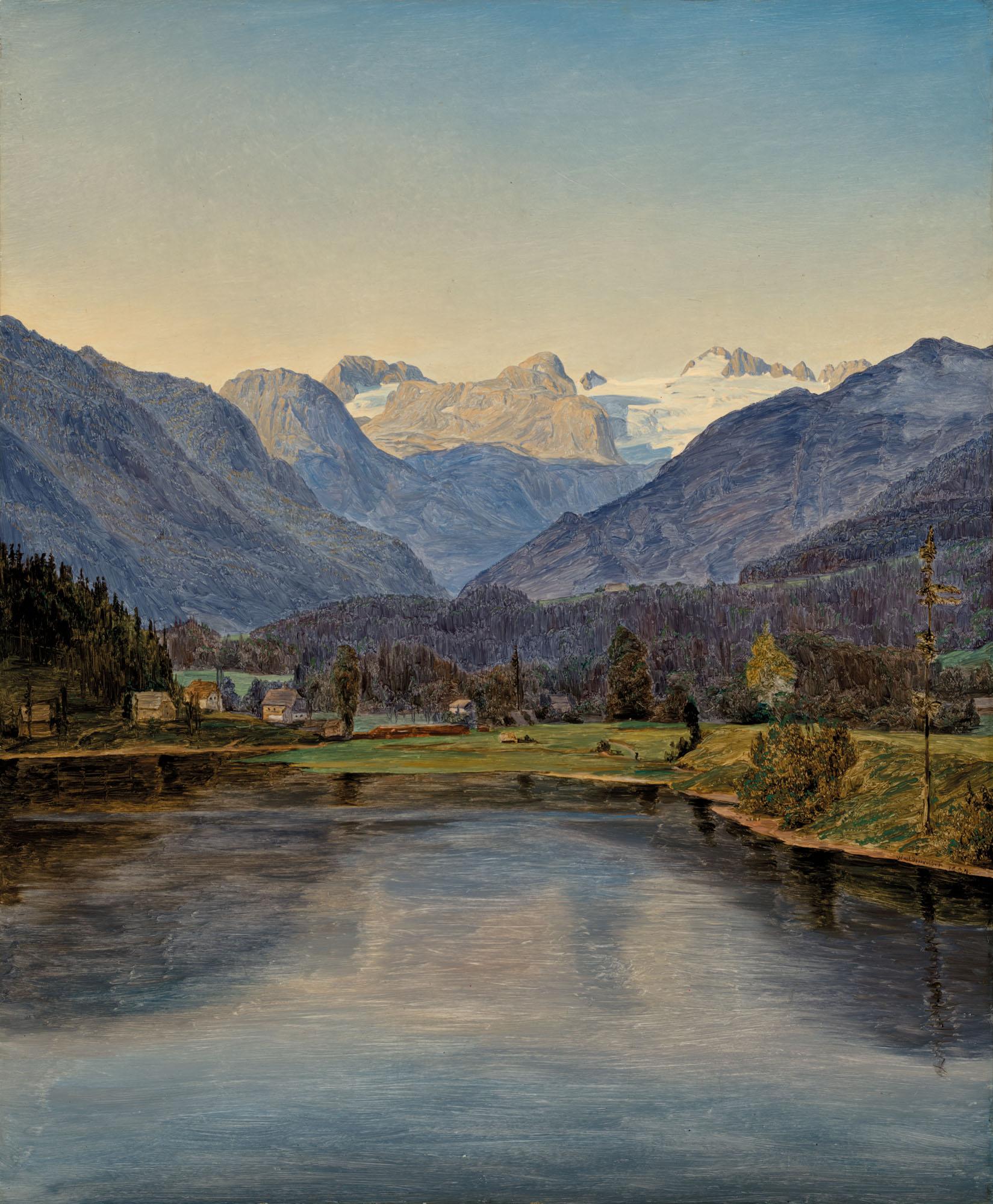 Ferdinand Georg Waldmüller - View of Lake Altaussee and the Dachstein