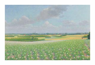 Ferdinand Hart Nibbrig - A view of Blaricum